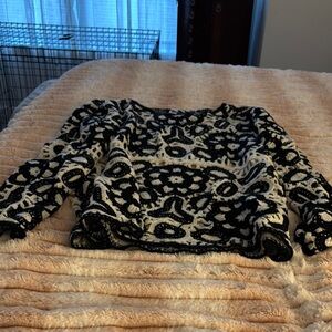 Cato Black and White Crew Neck Sweater